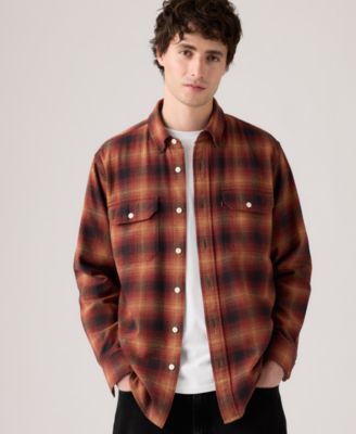 Men's Relaxed-Fit Long-Sleeve Button-Front Worker Shirt