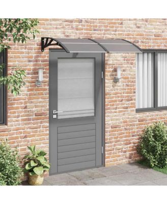   Door Canopy Black Polycarbonate 59.1 x 39.4 in Durable Awning