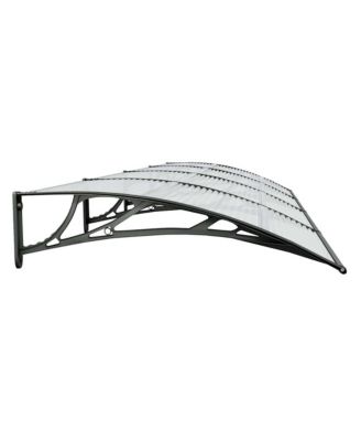 Door Canopy Black Polycarbonate, ABS, Aluminum 157.5 x 39.4 in
