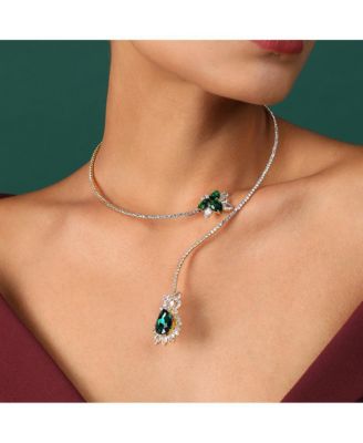 Teardrop Stone Lariat Necklace