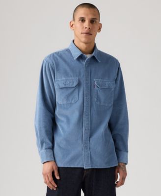 Men's Relaxed-Fit Long-Sleeve Button-Front Worker Shirt
