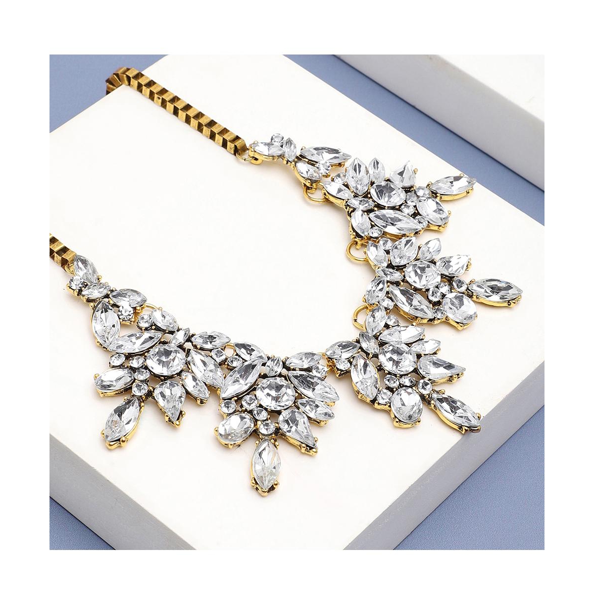 Sohi Chunky Crystal Statement Necklace