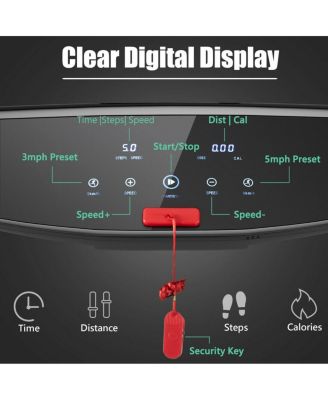 3HP Electric Folding Treadmill with Bluetooth Speaker-Red