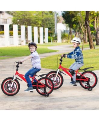 18 Inch Kids Bike Adjustable with Storage Basket and Double Brake for 4-8 Years Old-18 inches