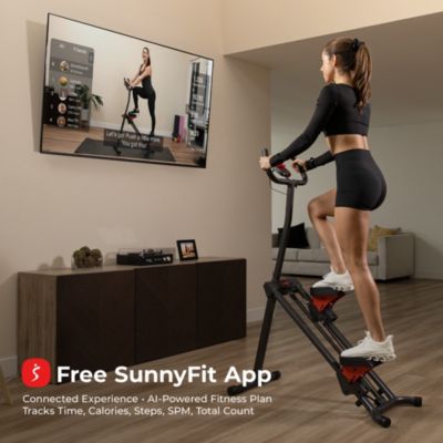 Smart Foldable Stair Climber with Resistance Bands