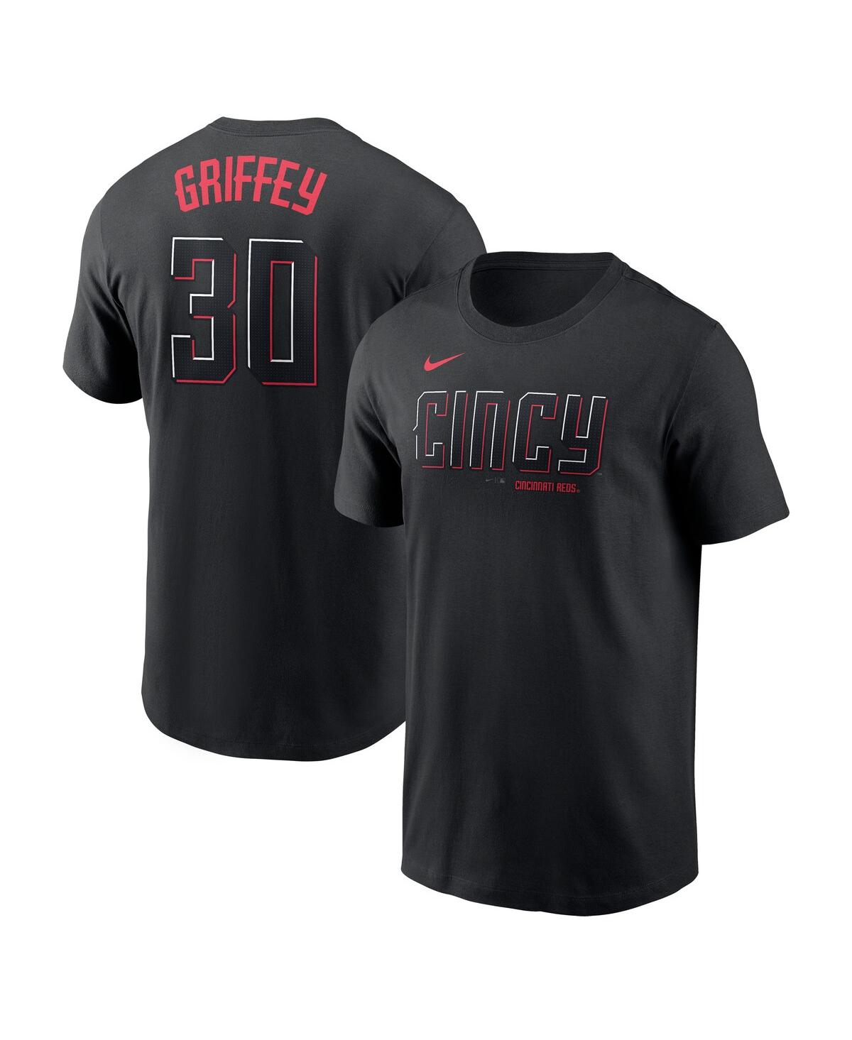 Nike Men's Ken Griffey Jr.Â Black Cincinnati Reds City Connect Fuse Name Number T-Shirt - Black