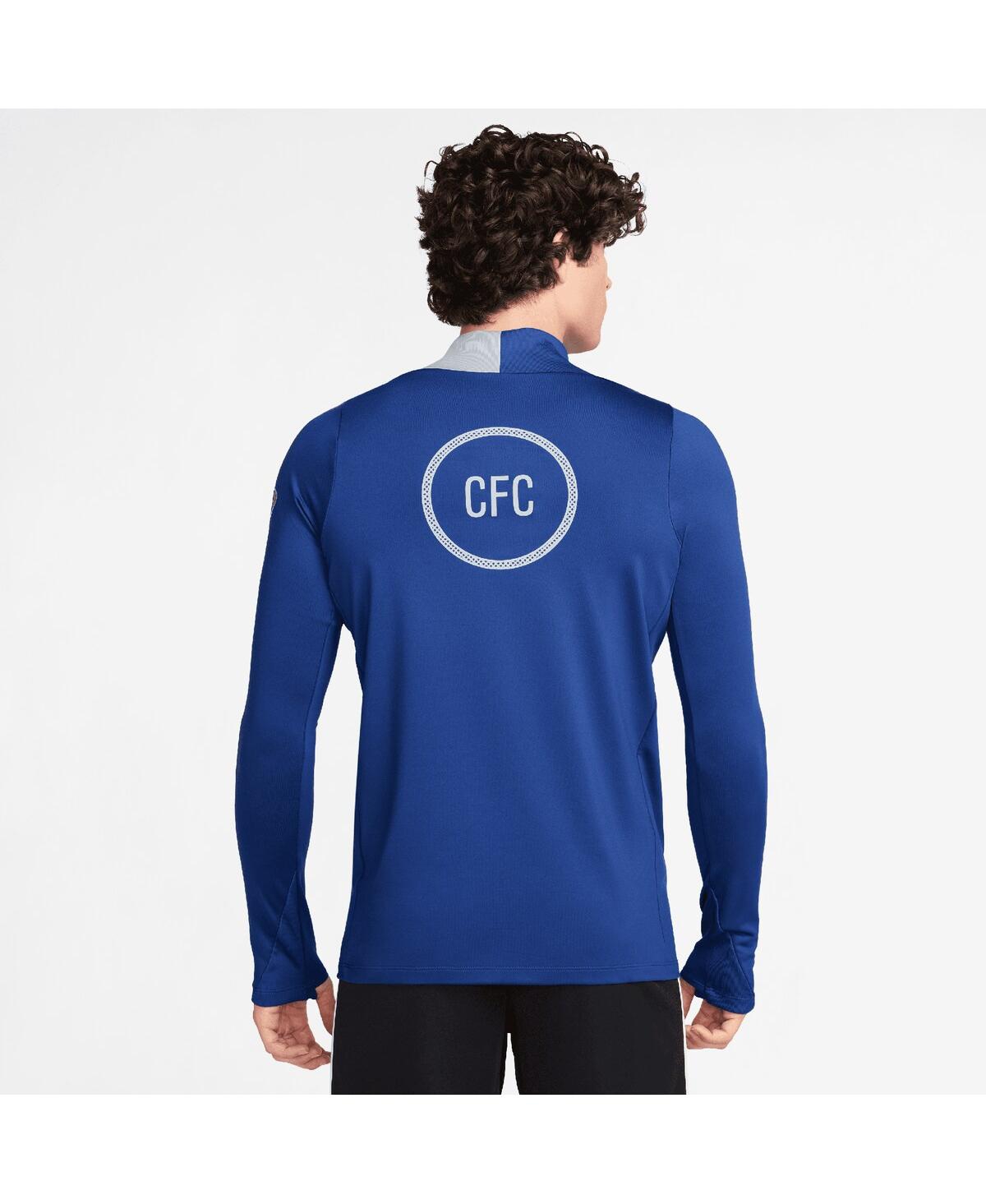 Nike Men's Blue Chelsea 2025/26 Strike Drill Quarter-Zip Long Sleeve Dri-fit Top