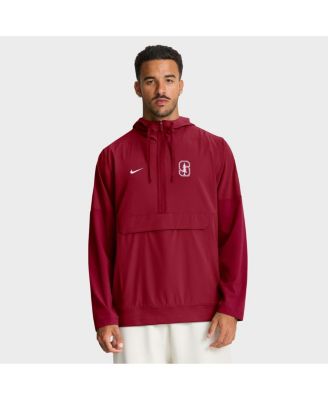 Nike - Men's Cardinal Stanford Cardinal Anorak Half-Zip Hoodie Jacket
