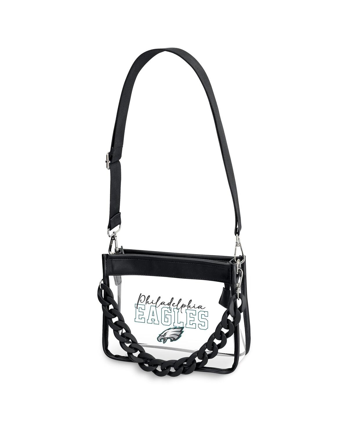 Wear By Erin Andrews Philadelphia Eagles Plastic Chain Mini Crossbody In Transparent