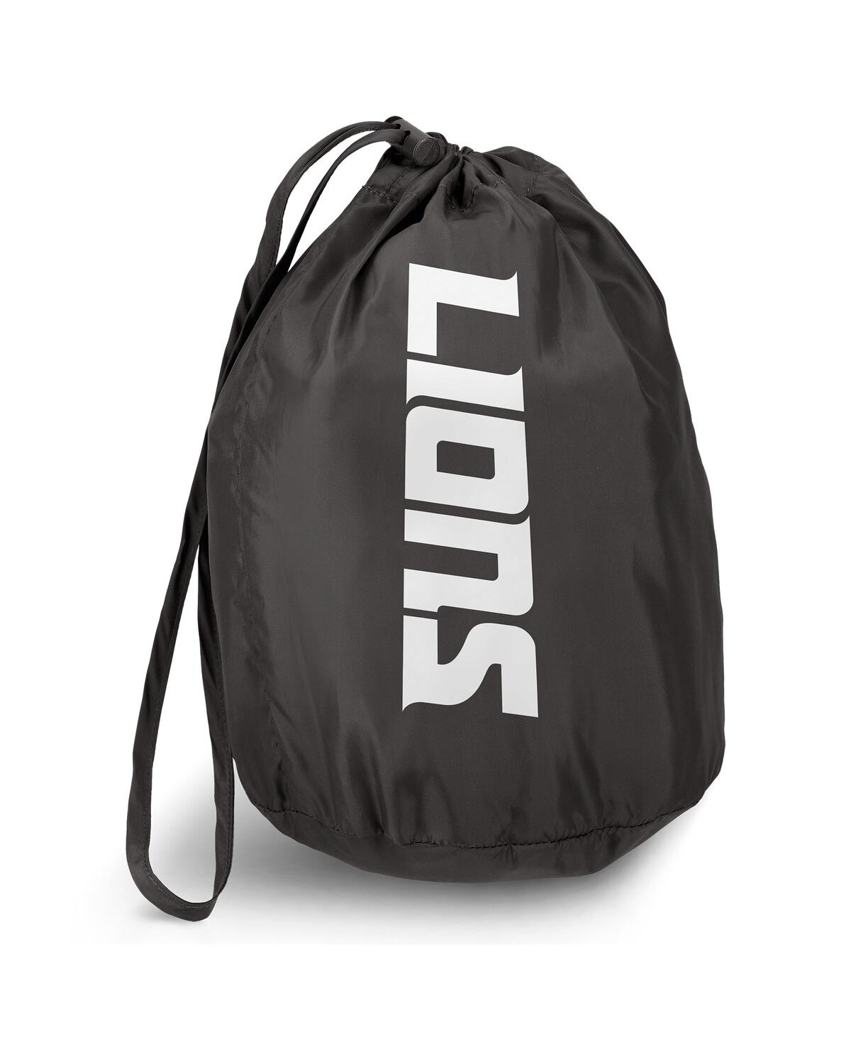 Fanatics Men's Charcoal Detroit Lions Packable Full-zip Vest With Travel Bag In Black