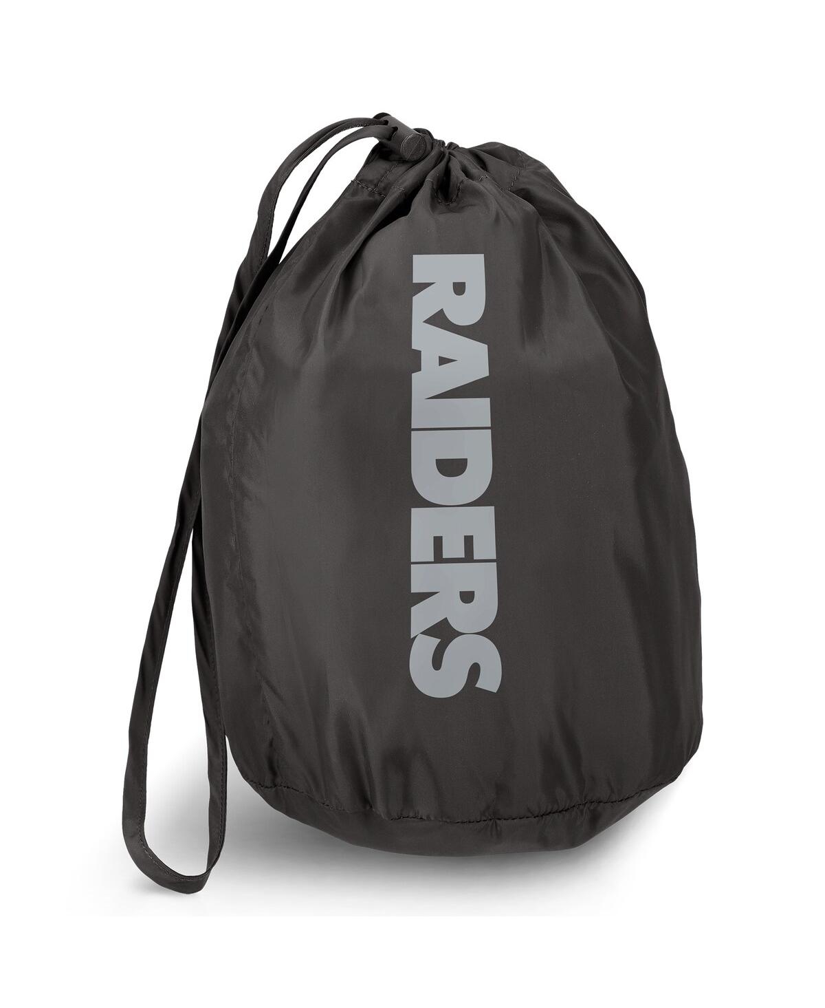 Fanatics Men's Black Las Vegas Raiders Packable Full-zip Vest With Travel Bag In Black