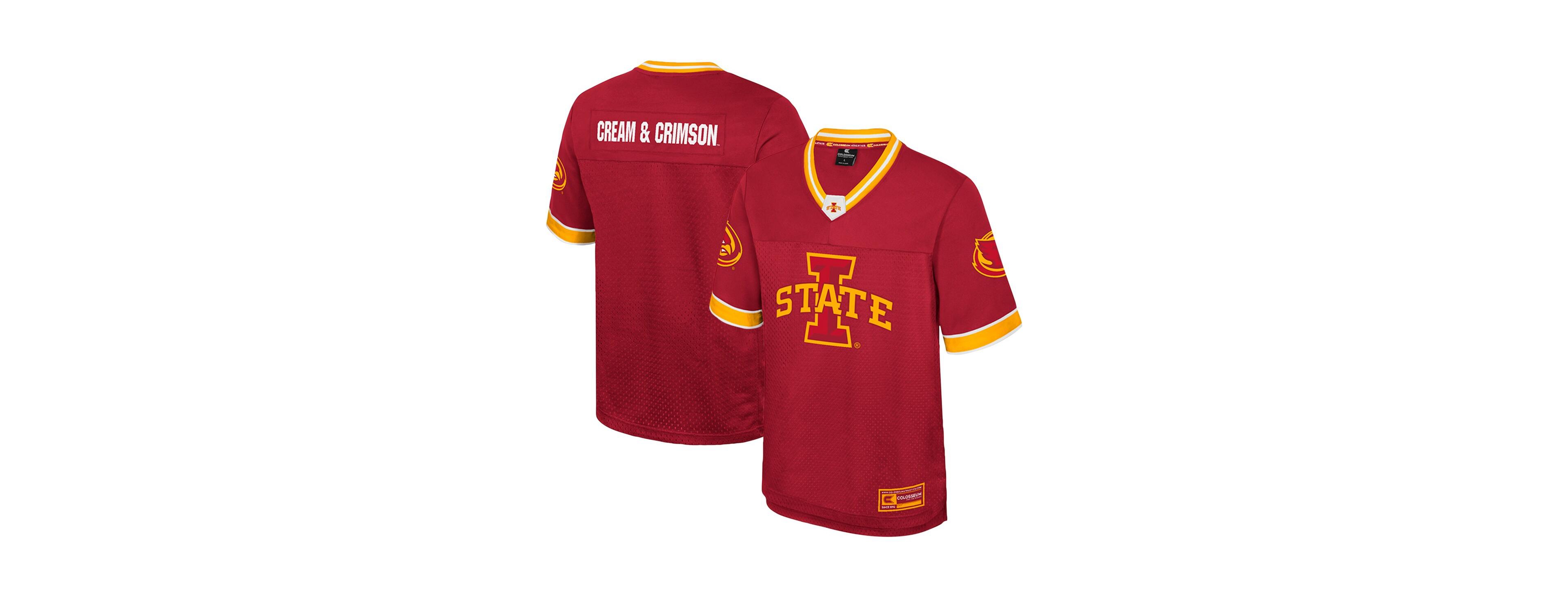 Colosseum Men's Cardinal Iowa State Cyclones Nothing But The Hits Football Jersey