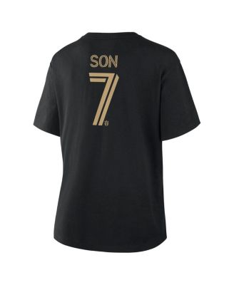 Women's Son Heung-Min Black LAFC Name Number T-Shirt