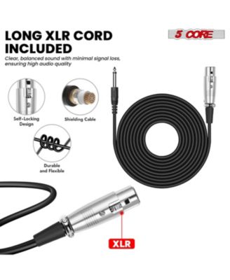 XLR Microphone Dynamic Mic Karaoke Singing Studio Mics Handheld Microfono - PM 286 WH