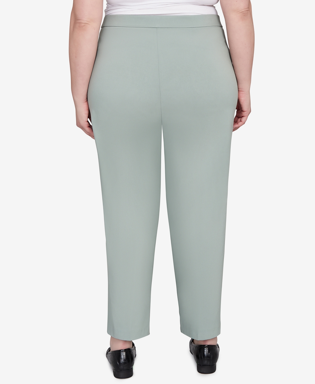 Alfred Dunner Plus Size Stockbridge Modern Millennium Average Length Pant In Green