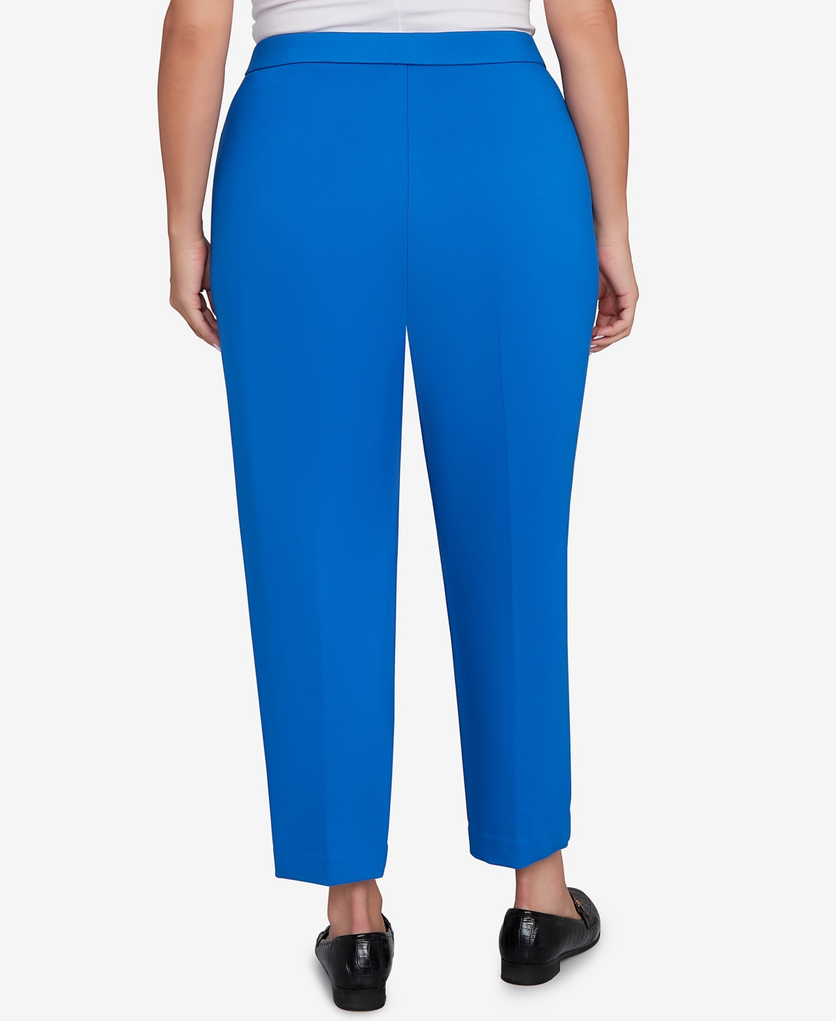 Alfred Dunner Plus Size Barcelona Stretch Ponte Knit Average Length Pant In Blue