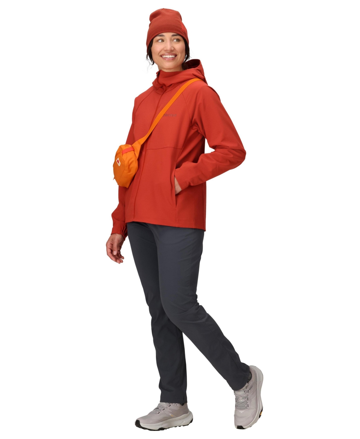 Marmot Women's Pinnacle Driclime Hooded Jacket In Red