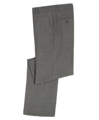 Boys' 8-20 Stretch Textured Windowpane Pants