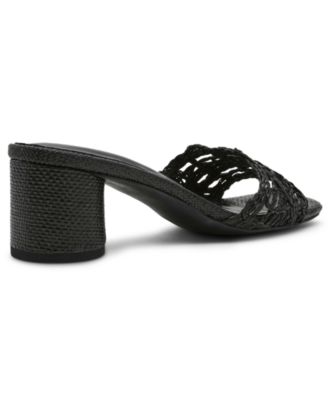 Women's Flores Block Heel Raffia Dress Sandals