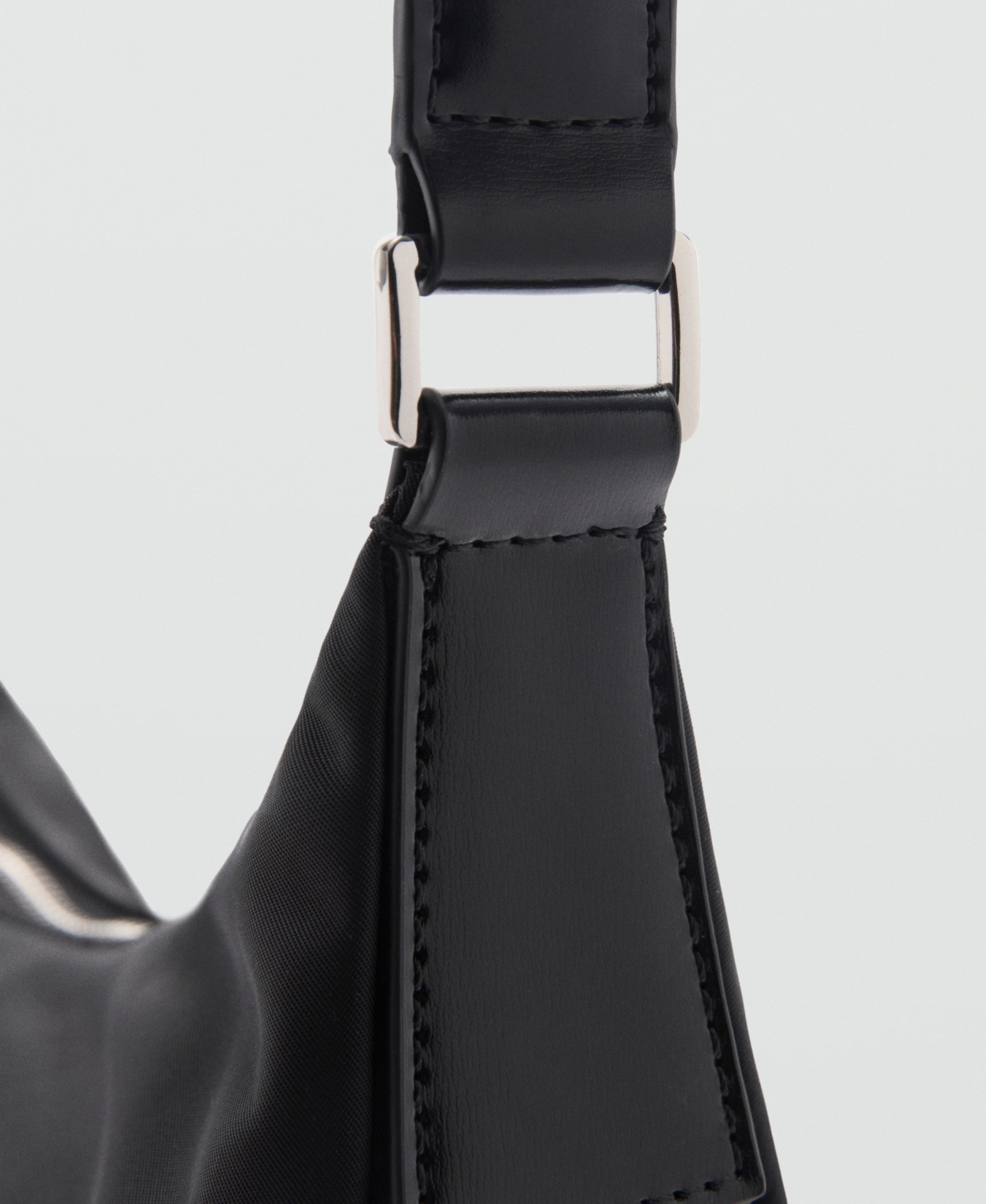 Mango Women's Medium Nylon Shoulder Bag In Black