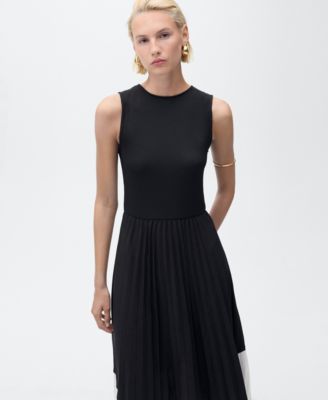Women's Combined Pleated Dress