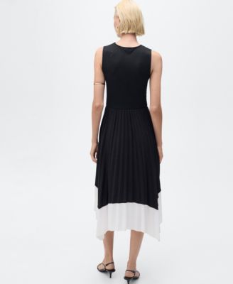 Women's Combined Pleated Dress