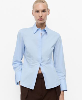 MANGO - Women's Slim-Fit Poplin Shirt