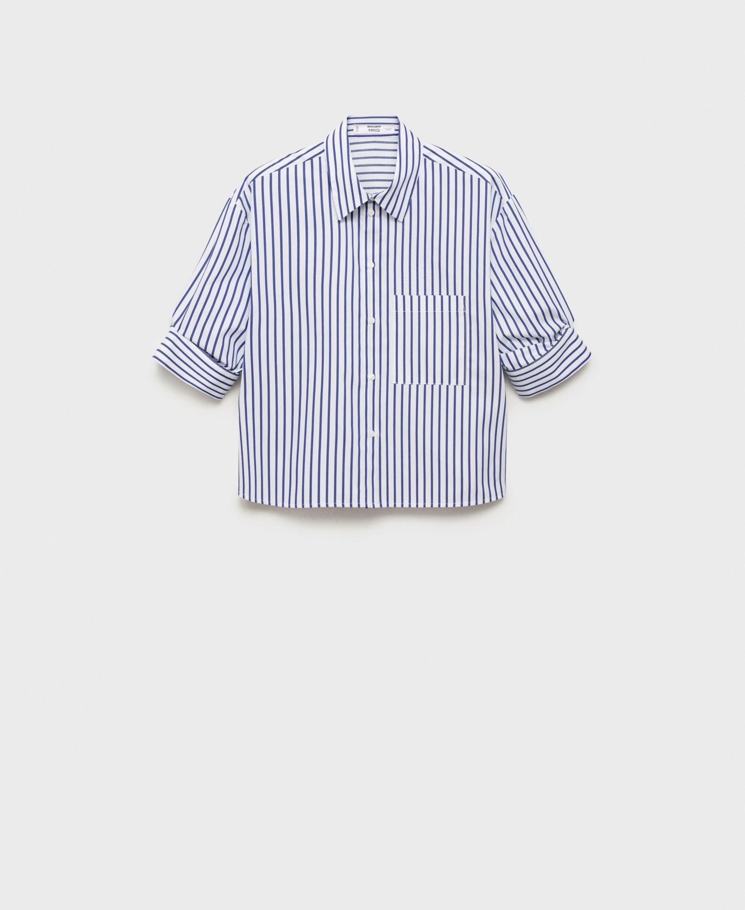 Women's Striped Cropped Shirt