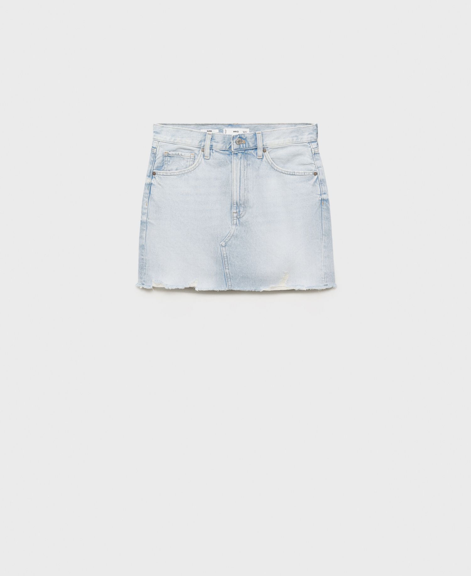 Women's Frayed Hem Denim Skirt