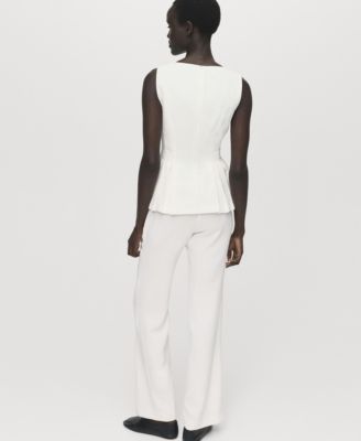 Women's Pleat Detail Peplum Top