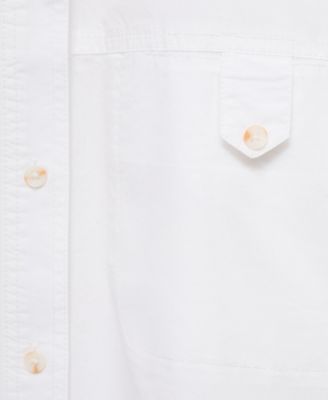 Women's Decorative Button Cotton Shirt