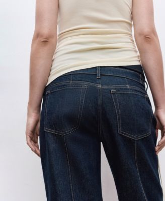 Women's Stitching Detail Straight-Leg Maternity Jeans
