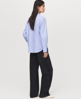 Women's Cotton and Lyocell Blend Straight Shirt