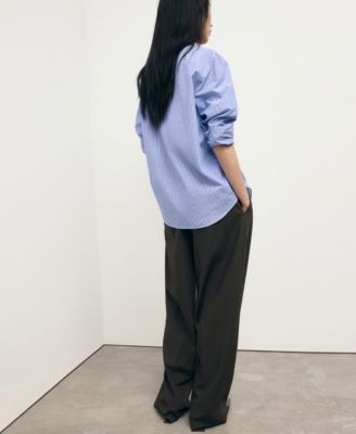 Women's Cotton and Lyocell Blend Straight Shirt