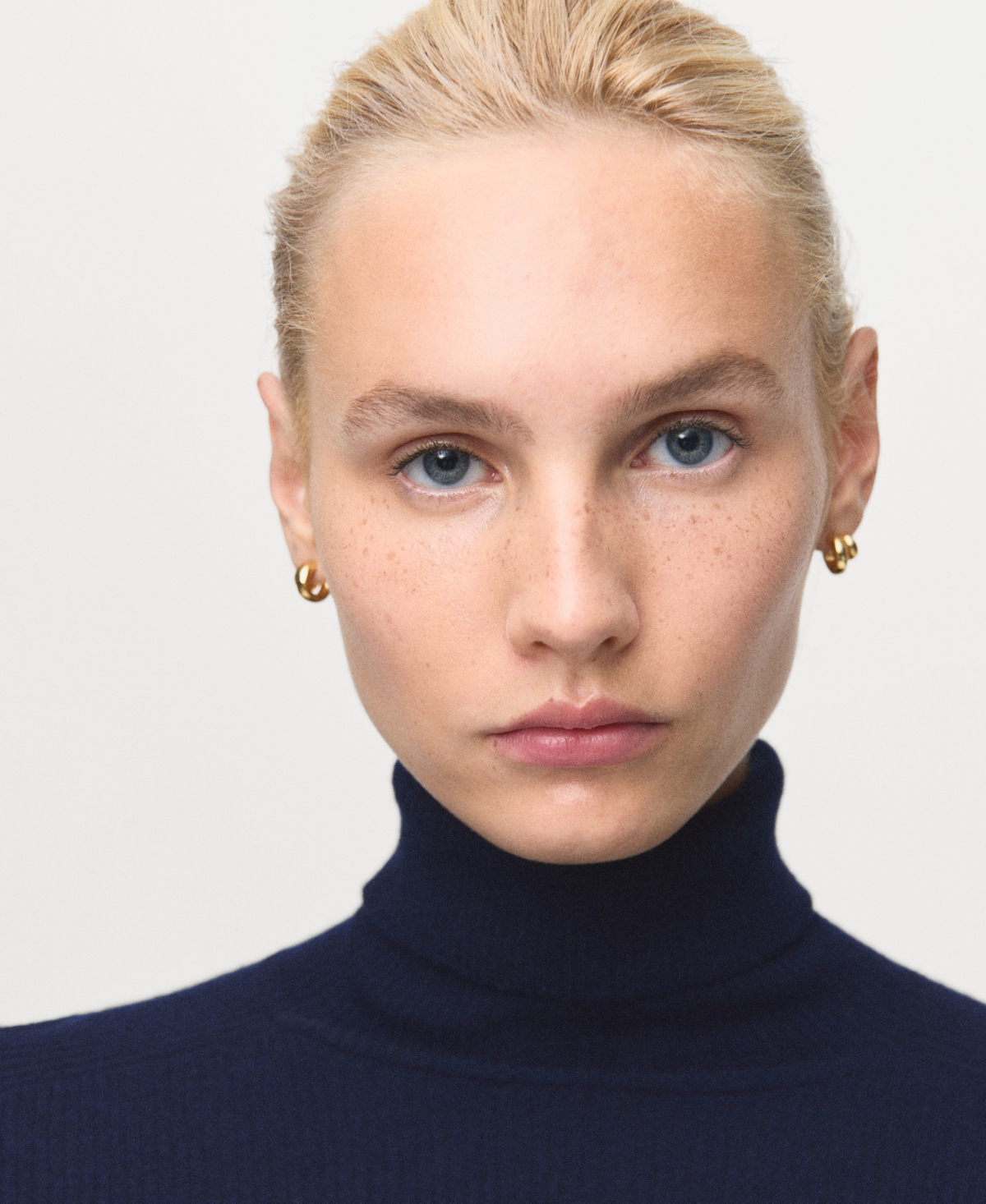 Mango Women's Turtleneck Wool Sweater In Blue