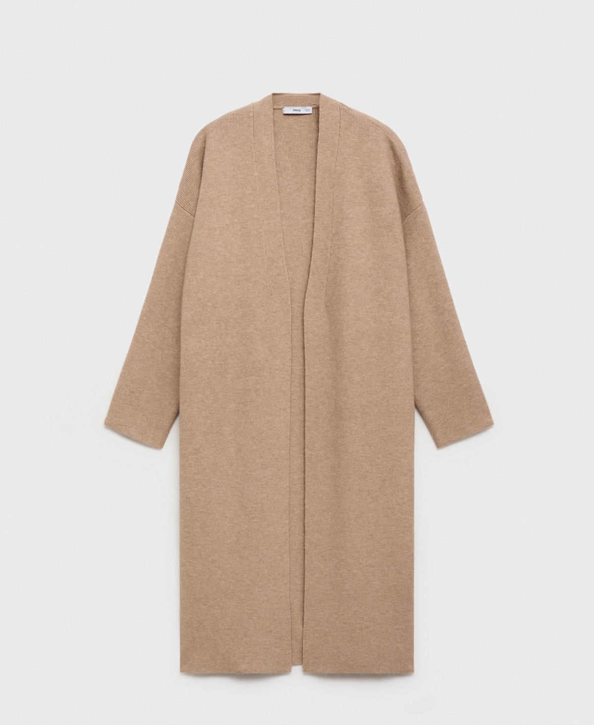 Mango Women's Long Knitted Cardigan In Brown