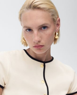 Women's Contrasting Trim Cotton T-Shirt