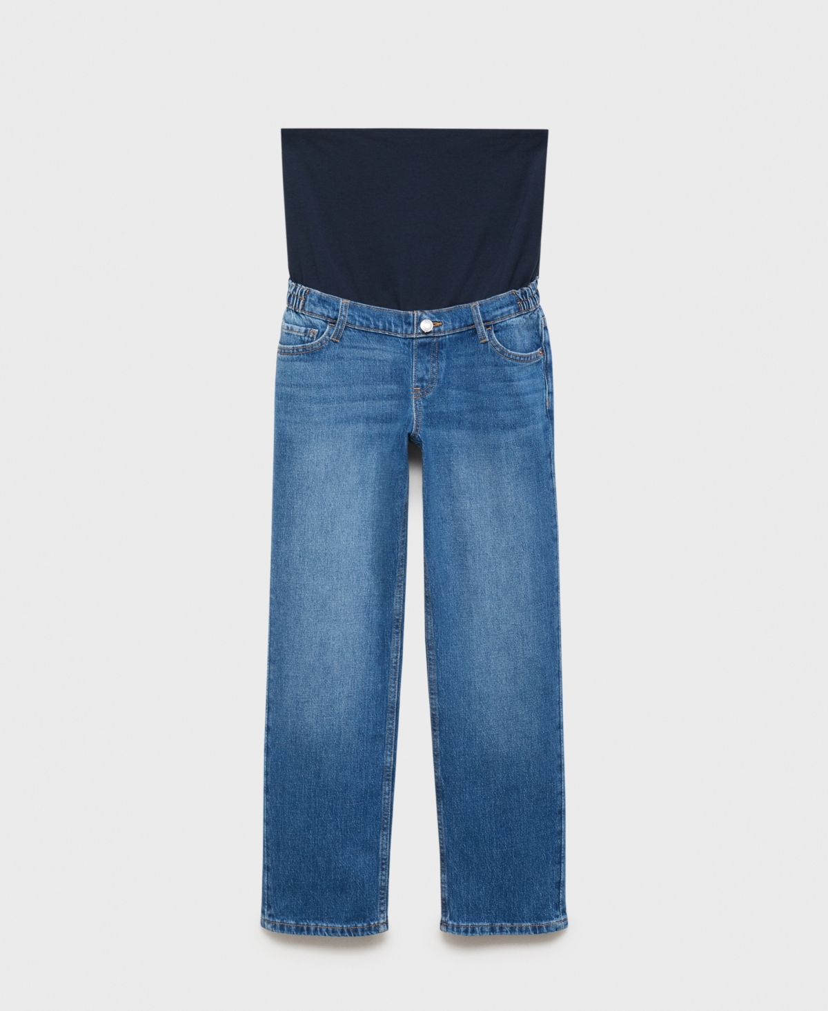 Mango Women's Cropped Straight-Leg Maternity Jeans
