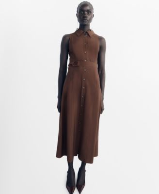 MANGO - Women's Belt Shirt Dress