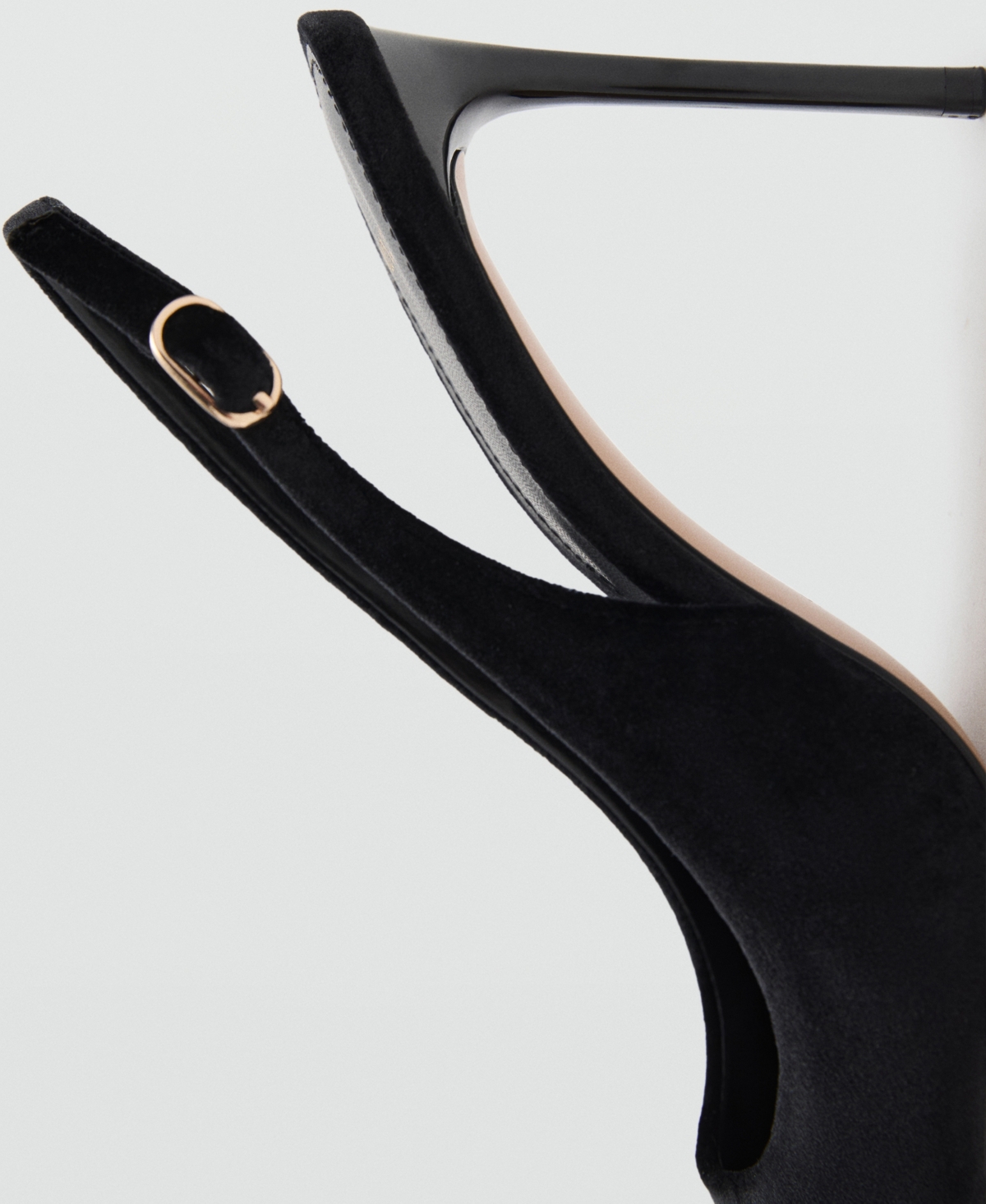 Mango Women's Velvet Heeled Shoes