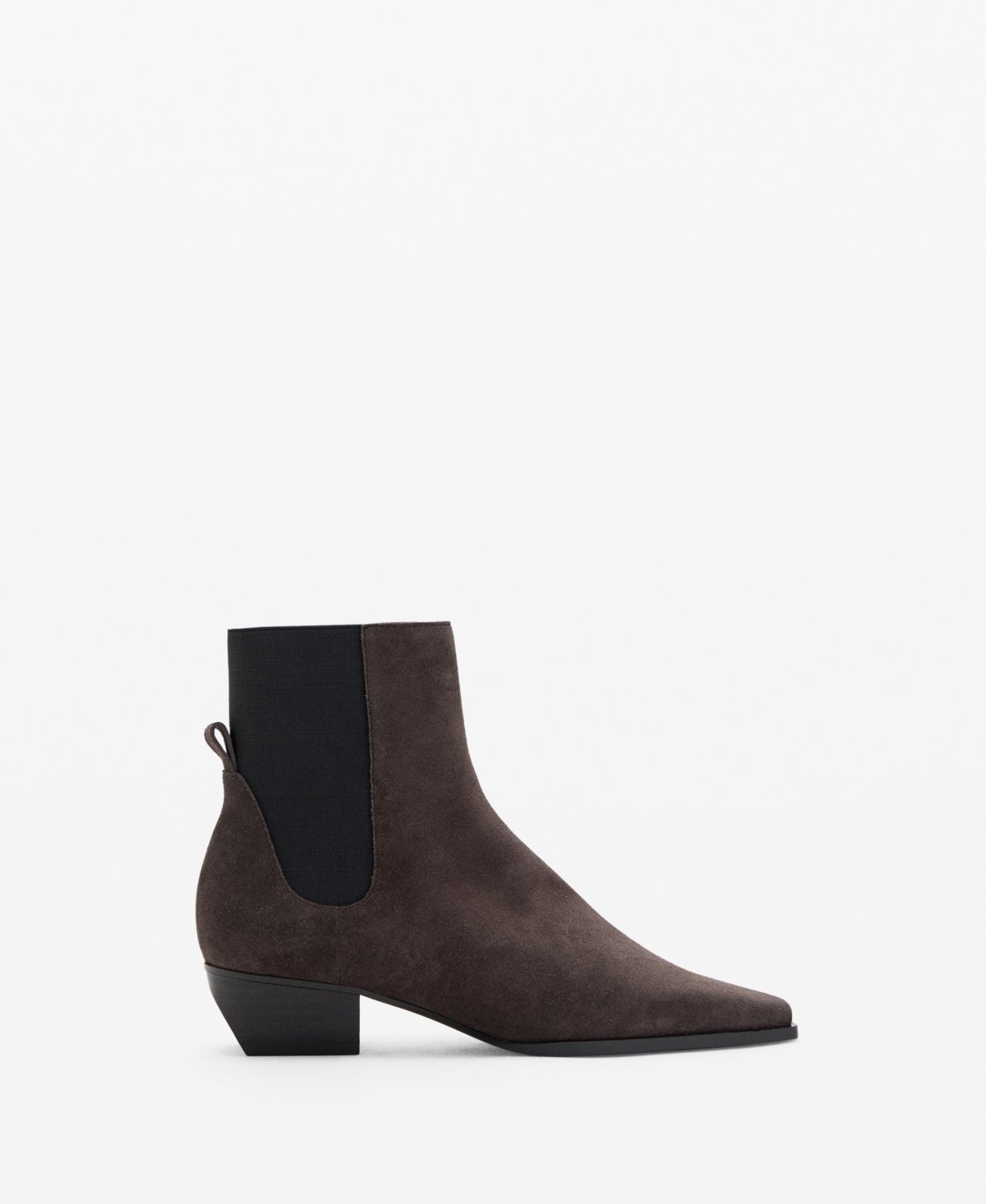 Mango Women's Heel Suede Ankle Boots In Brown