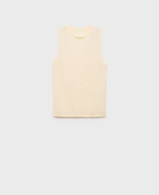 MANGO - Women's Openwork Knit Top