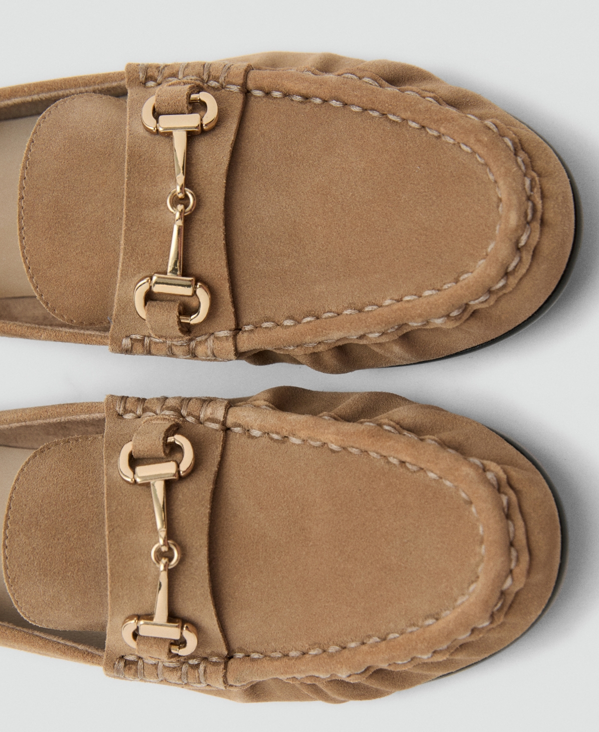 Mango Women's Buckle Suede Moccasins