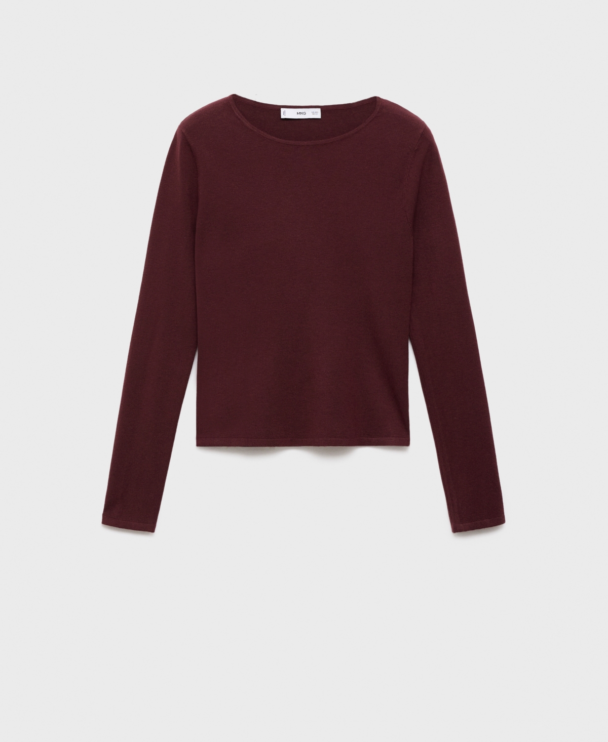 Mango Women's Long-sleeved Fine-knit Sweater In Red
