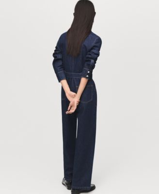 Women's Belt Denim Jumpsuit