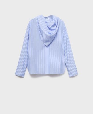 Women's Handkerchief Detail Striped Blouse