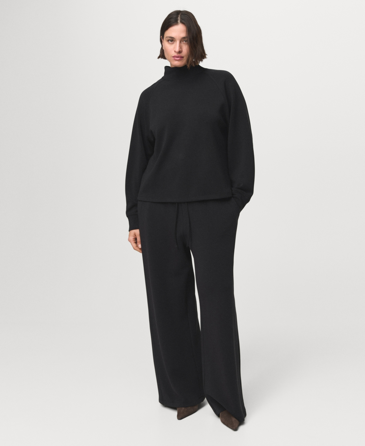 Mango Women's Drawstring Jogger Pants In Black