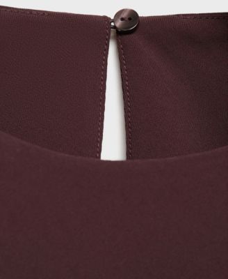 Women's Shoulder Pads Ruched Blouse