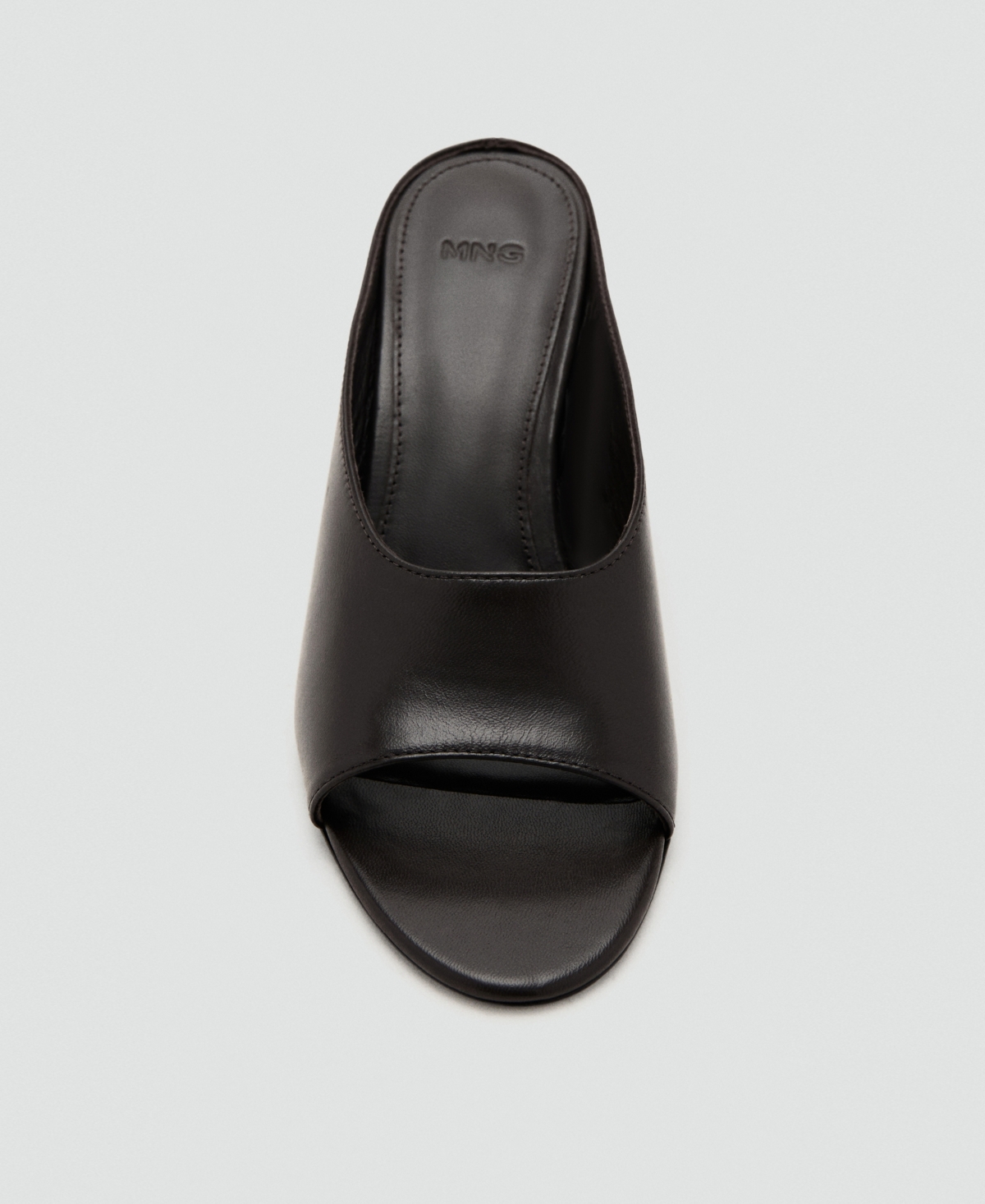 Mango Women's Leather Wedge Sandals In Black
