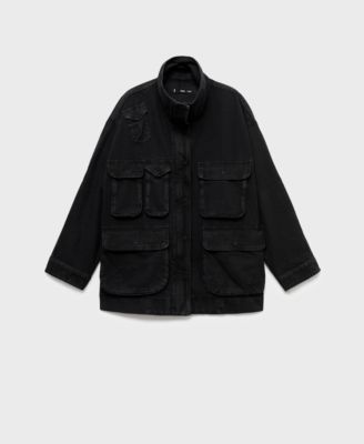 Women's Pockets Oversized Denim Parka